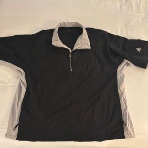 Adidas Black and Gray Quarter-Zip Pullover